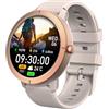AIEK Smartwatch con GPS integrato uomo e donne, 50M impermeabile Rispondere/fare una chiamata, 170 modalità di Allenamento, 1,32" AMOLED, Frequenza Cardiaca, Sonno, SpO2, Fitness Tracker (Oro)