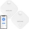 ANTELINK Smart Tracker Tag, Tracker Intelligente Compatibile con iOS, per Chiavi, Bagagli, Valigie, Batteria Sostituibile, 2Pz
