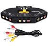YARCHONN RCA AV Audio Video Switcher Splitter 3 vie Audio Video AV RCA Switch Game Selector Box Splitter 3 in 1 Out Composito Converter Switcher con cavo AV per XBOX DVD PS3 HDTV