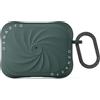 ORNARTO VORTUXE Cover per AirPods Pro 3 Silicone,Antiurto,Verde Pineta