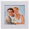 Elegantdisk Scatola USB per matrimonio, con supporto in gomma Finta pelle, colore bianco. Senza chiavetta USB.