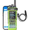 Radtel RT-950 PRO Radio amatoriale TX GPS/APRS, walkie-talkie da 10 W, radio bidirezionale portatile a lungo raggio, AM/FM/CB/SW/MW/LW RX, verde (con cavo di programmazione)