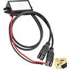 Vnuipofa Adattatore da 12 V a doppio USB, convertitore da 12 V a 5 V, 3 A, tensione da Buck DC a DC 15 W, modulo impermeabile 3 A per caricatore auto, GPS, MP3, sistema di sorveglianza e altri dispositivi
