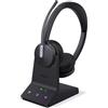 Yealink WH64 - Cuffie wireless con microfono, portata 185 m, DECT & Bluetooth Dual Mode senza fili con 3 microfoni per Teams Zoom, Skype, UC, IP, PC, 32H