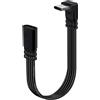 YINGAYOU Cavo USB C Maschio Femmina Piatta Prolunga USB C Maschio Femmina Piatto 480 Mbit/s 100W 12V 5A per Cellulare Smartphone Tablet Dispositivo (Su e Giù, 10 cm)
