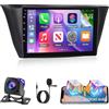 ETLFUCyber 2G+64G Autoradio Android per IVECO Daily 2014-2021, Wireless Carplay e Android Auto 9 Pollici Touchscreen Radio con WiFi/GPS/Bluetooth/EQ/FM RDS Radio+Backup Camera +Mic