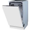 Hisense HV523E10, Lavastoviglie slim, Classe E, 10 coperti, 47db, 7 programmi, terzo cesto, partenza ritardata, motore asincrono, total AcquaStop, 9L