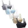 Suekaphin 5PACK Reggiseno per Allattamento Senza Fili Reggiseno da Donna Reggiseno Premaman per Dormire Reggiseno per Allattamento, Nero/Nude/Grigio/Bianco/Azzurro, X-Large di più