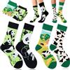 Liekadijiae 2 paia di calzini divertenti da donna e uomo unisex con motivo in cotone happy socks regali divertenti taglia unica panda/mucca
