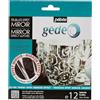 PEBEO Gédéo-Foglie Effetto Specchio, Confezione da 12, Metallo, Argento, 18.50 x 15.50 x 0.05 cm, unità