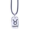 NILUXE DESIGN Ciondolo Oroscopo Toro Reversibile in Argento con Costellazione, Collana Segno Zodiacale per Uomo e Donna