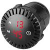 Asudaro Orologio LED Tattile per Auto e Moto - Digitale Impermeabile 12V/24V - Mini Display 2,01 Pollici - Per Auto, Navi, SUV