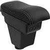 OYHCM Bracciolo Compatible with Renault Clio 4 Braccioli Clio 3 III IV Bracciolo Console Centrale Braccioli Poggiabraccio Braccio Vano Portaoggetti Doppio Spazio di Archiviazione Pelle Nera