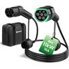 GONEO Cavo Ricarica Auto Elettrica Tipo 2, 11kW/4 Metri/16A/Trifase/Modalità 3/IP54 Impermeabile, Cavo Ricarica Rapida per Veicoli Elettrici ibridi Plug-in