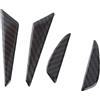 Yctze Alette Paraurti Auto Carbonio - Paracolpi Dacia Auto - 4 Pezzi In Fibra Di Carbonio Bordo Paraurti Protezioni Paraurti Strisce Copertura Auto Universale