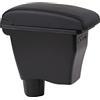 OYHCM Auto Centrale Bracciolo Compatible with Smart 453 Fortwo Forfour 2015-2019 Braccioli Poggiabraccio Vano Portaoggetti Nero Doppio Spazio di Archiviazione con Portabevande