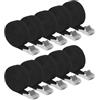JIYANA 10 PCS Cinghie di Fissaggio, Cinghie a Cricchetto 25 mm x 4 m, Cinghie Moto con Gancio, Cinghia Fissaggio Nero per Teloni, Portapacchi, Moto e Bici, Conforme alla norma DIN EN 12195-2