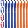 KIMHOME 2 moschettoni e 4 passanti in nylon, resistenti fino a 1000 kg, cinghie con clip di bloccaggio a vite, per moto, campeggio, auto, attrezzatura da esterno