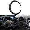 JNNJ Coprivolante Auto, Coprivolante in Pelle Microfibra, Copri Volante Antiscivolo Traspirante Durevole, Protezione Custodia Volante Auto, Coprivolante per Auto in Pelle E Seta Di Ghiaccio(Nero)