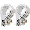 TOTMOX Moto Highway Pioli Mount Morsetto Pedane Motore Guardia Supporti, Moto Pedane 38mm Highway Crash Bar Foot Peg Morsetti, 1.5 UniV/e*rsal Motor Guard Highway Foot Pegs Mount, Chrome