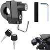Helweet Lucchetto Casco Moto, Antifurto Casco Moto, Helmet Lock, Lucchetto per Casco Moto, Lucchetto Universale per Casco con Chiavi, Per Tubi del Manubrio da 22-28 mm, Moto, Scooter, Protegge il Casco