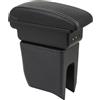 OYHCM Bracciolo Centrale per Dacia Spring/Spring Electric/Renault K-ZE, Doppio Scomparto, Pelle Nera, Facile da Installare, Accessorio Auto Personalizzato