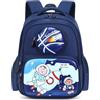 Amythe Zaino Scuola Ragazzi Classi da 1 a 5 Riflettente Impermeabile, Blu
