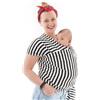 RYLOOBABY Fascia porta bebè per neonati e bambini piccoli di prima qualità, testata per la sicurezza, adatta come copertura per allattamento, morbida ed elastica, in taglia unica e colori neutri (a righe nere)
