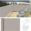 HENG FENG Frangivista Balcone 80x500cm in HDPE Traspirante, Taupe