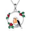 VENACOLY Collana con pettirosso in argento sterling 925 con ciondolo a forma di pettirosso per uccelli, graziosi gioielli regalo per donne e amanti degli uccelli
