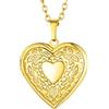 Supcare Cuore Collana Donna con Medaglione, Oro Classica Collana con Foto Pendente, 50+5 cm Regolabile Catena Ciondolo Portafoto, Idee Regalo Compleanno Natale per Ragazze Donne Mamma