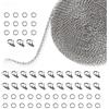 TEEUCNY 12 Metri in Acciaio Inox Collegamento Cavo Catena Inossidabile Catena di Collegamento Collana con 25 Chiusure e 60 Anelli per Uomo e Donna Catena di Gioielli Fai da Te Making, 2.4 mm
