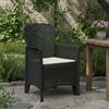 Dmora - Sedia da esterno Como, Seduta da giardino, Poltrona outdoor effetto rattan, 100% Made in Italy, 59x57h85 cm, Antracite