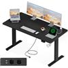 OffiGo Scrivania Regolabile in Altezza, 160×70cm Scrivania Elettrica con Prese et Porta di USB, Scrivania in Piedi con 2 impostazioni di Memoria, Standing Desk per Computer per Ufficio, Bianca
