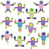 Bambebe 12PCS Fidget Robot Giocattolo, Antistress Bambini Fidget Toys, Robot Giocattolo Deformabile, Giochi Sensoriali Autismo(Colore Casuale)
