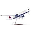 QIYUMOKE 1/144 Airbus A350 Delta Airlines 18,5 Pollici Modello su Larga Scala Kit Modello di Aeroplano Pressofuso con Supporto Modello da Collezione per Regalo per Gli Appassionati di Aviazione