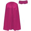 Carnavalife Mantello e Maschera da Supereroe per Bambini Grandi e Adolescenti, Mantelli da Supereroe Lunghi 90 cm per Costume da Superman Carnevale, Set di 2 Pezzi (Fucsia/Fuchsia)