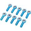 Dilwe Giunto Sferico RC, 10PCS M3 26mm Collegamento in Alluminio estremità Asta Giunto Snodo estremità Asta per 1/10 1/8 Accessorio Cingolato per Auto Telecomando Universale RC (Blu)