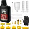 BIBOKLTIY Kit Spurgo Freni per Shimano, Kit Spurgo Freni MTB per Freni Idraulici, Include Adattatori in Ottone e 150ML di Olio Minerale per Freni