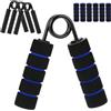 QWORK® Confezione da 4 Trainer per la forza di presa in alluminio per avambraccio - 22,5/45/67,5/90 kg - Robusto e antiscivolo