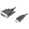 Lanberg Cavo Lanberg HDMI(M)-DVI-D(M) 1.8M DUAL LINK Nero [AKLAGVH00000037]