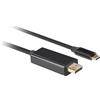 Lanberg Cavo adattatore video Lanberg usb tipo c DisplayPort 1m Nero [CA-CMDP-10CU-0010-BK]