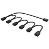 Akasa Cavo splitter Akasa AK-CBLD13-85BK LED aRGB a 3 pin in 6 connettori Nero [AK-CBLD13-85BK]