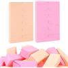 WOLMIK Set di spugne per trucco, 48 pezzi, senza lattice, spugne cosmetiche, piccole bellezze, per fondotinta, cipria, crema solare e crema (24 rosa e 24 beige)