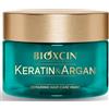 Bioxcin Keratin & Argan, maschera per capelli 225 ml, riparazione intensiva per capelli danneggiati e fragili, lucentezza, morbidezza e anti-perdita di capelli, con BioComplex B11