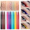 HISUNBEN Eyeliner liquido opaco, 12 colori, impermeabile, colorato, resistente alle sbavature, per uso quotidiano e Halloween, Natale, cosplay