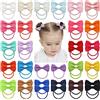 Hideya 50 pezzi da 1,75 pollici, mini fiocchi per capelli elastici per bambini e bambine