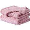 uxcell Sourcingmap - Coperta in pile morbido e caldo in flanella per letto matrimoniale, queen e full size, ideale per tutte le stagioni, leggera e robusta, in poliestere, rosa, 30 x 40
