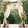 HOTUT Tessuto per Drappeggio di Arco di Nozze,75×600cm Decorazione di Tende di Tulle,Tessuto Chiffon Tenda da Matrimonio per Matrimoni,Cerimonie,Feste Decorazioni per Palcoscenico,Beige