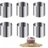 WizeFolk 6 Pezzi Coppapasta Tondi 5 cm in Acciaio Inox, Anelli per Torte e Mousse, Stampini Rotonda per Biscotti, Dessert, Pasticceria, Uova in Camicia - Stampo Rotondo per Dolci, Food Grade